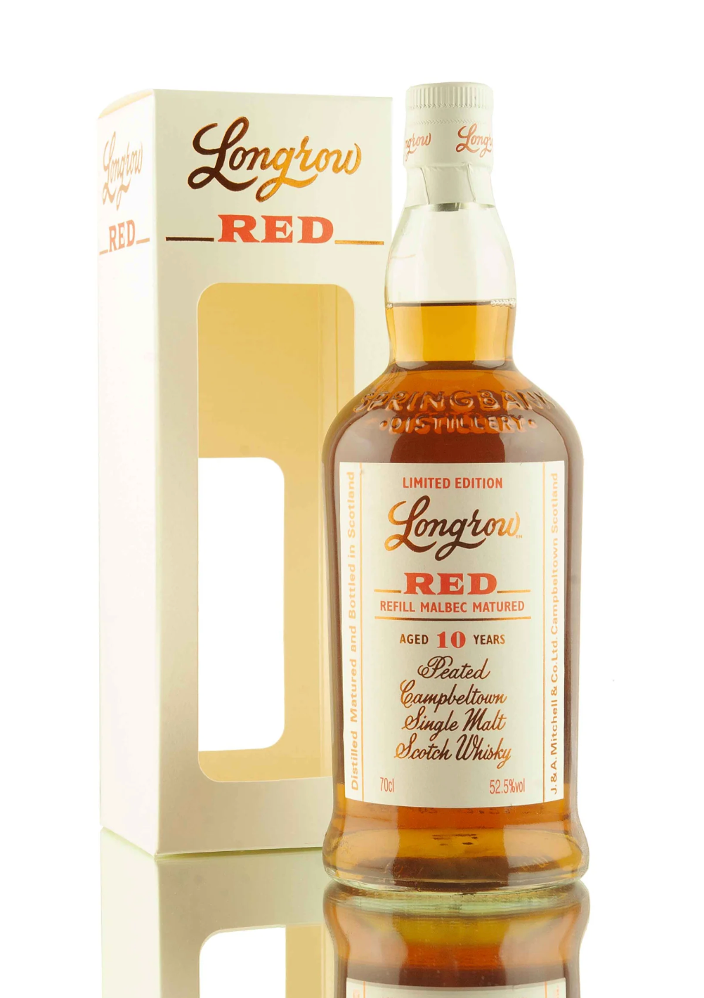 Longrow Red Refill Malbec Cask Finish 10 Year Old whisky