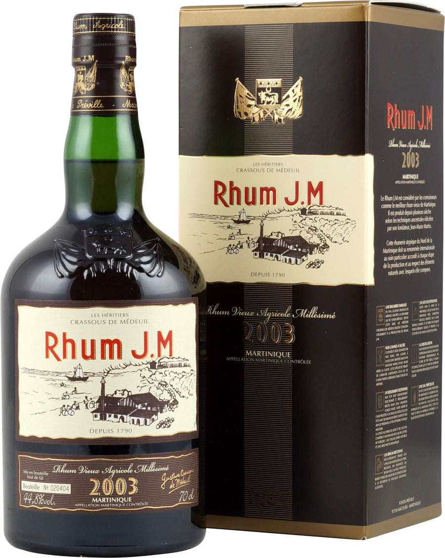 Rhum J.M Millésime 2003 — 11 ans